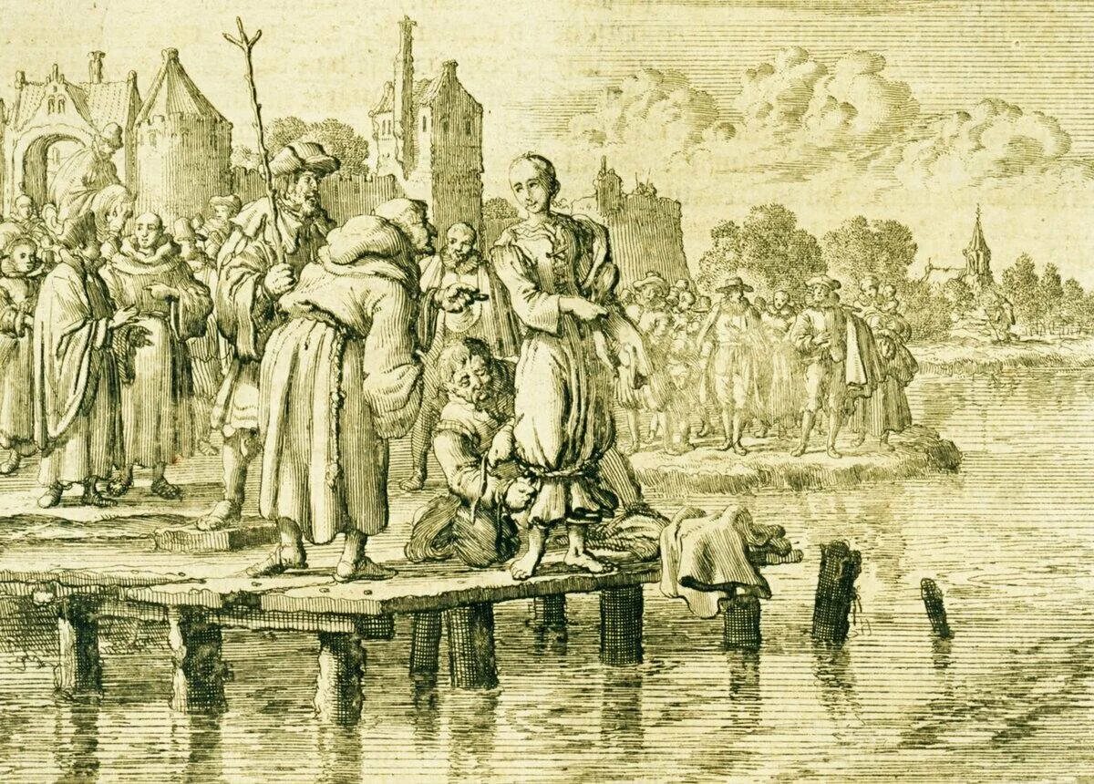 Испытание водой. Испанская инквизиция 17 век.
