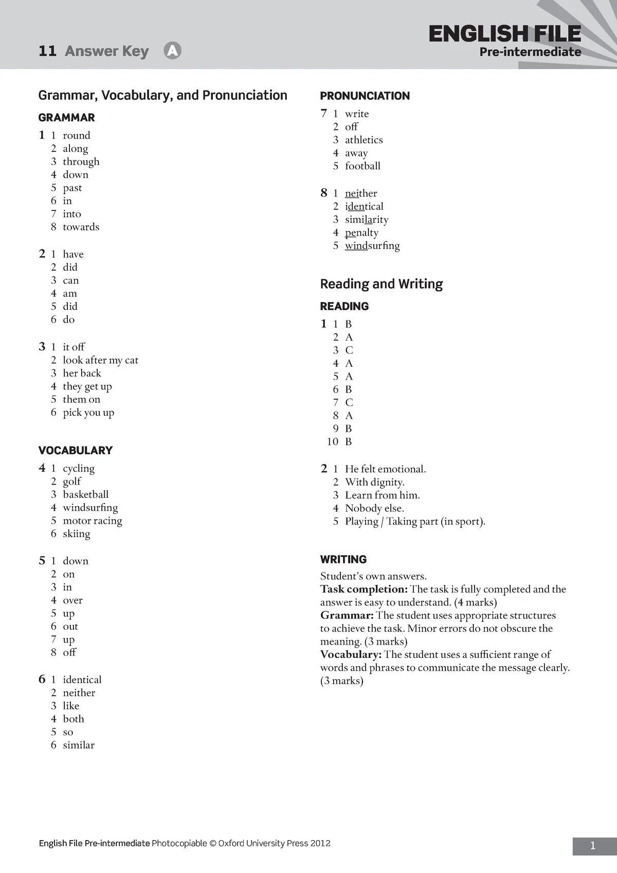 Pre-Intermediate Test 1 ответы. Pre Intermediate тесты Unit 1-6. Test 1 ответы New English file Intermediate. Key answer English file Intermediate 5с. English file intermediate vocabulary