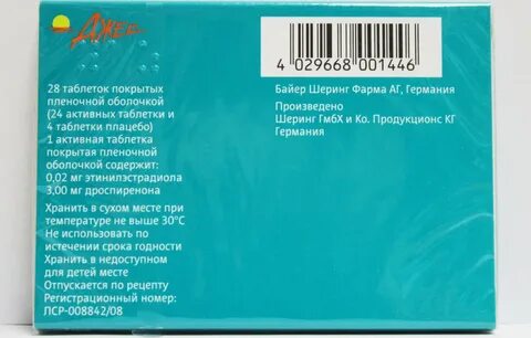 Джес таблетки покрытые пленочной оболочкой инструкция