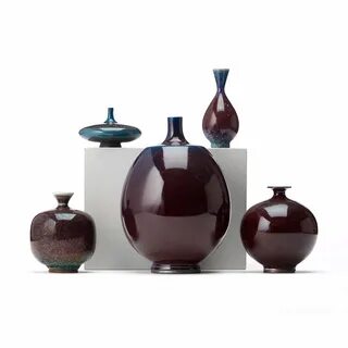 Berndt Friberg, a set of five stoneware vases, Gustavsberg studio 1969-77. 