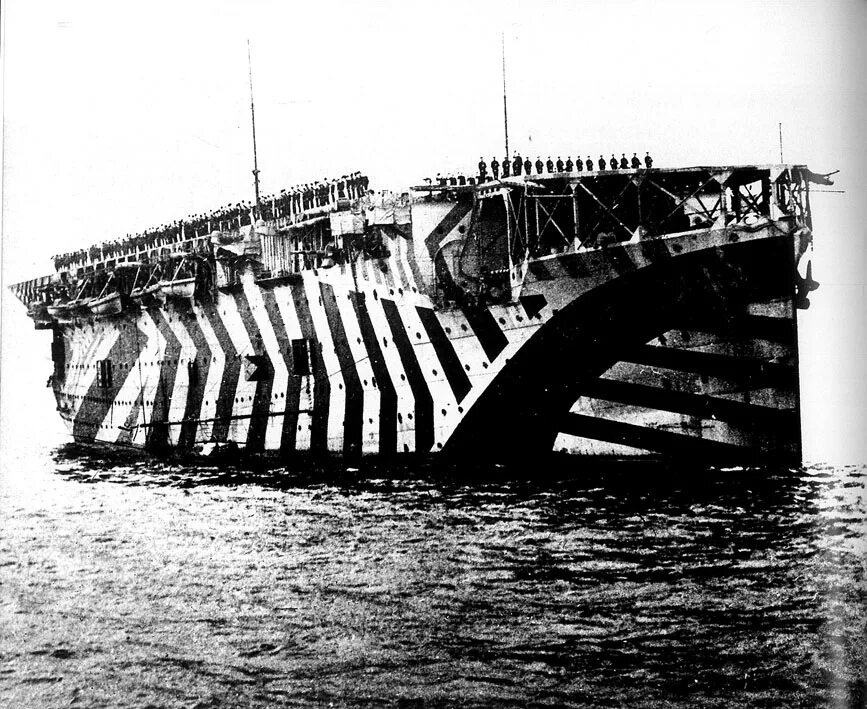 Первые авианосцы. Британский авианосец hms argus. ослепляющий камуфляж кораблей первой мировой войны. авианосец argus (1917. авианосцы 1 мировой войны.