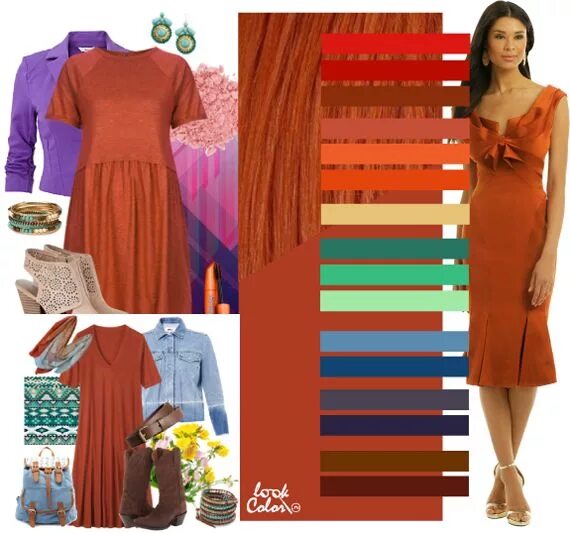 Рыжий цвет. Часть вторая. Сочетание цветов Combinar colores ropa, Combinacion co
