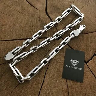 Серебряная цепочка якорное плетение
