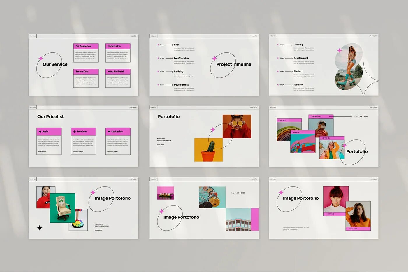 Presentation layout. Presentation layout