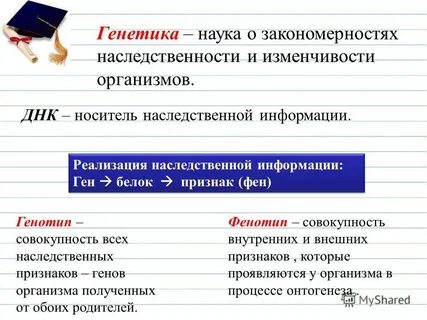 Наука о передаче наследственных признаков
