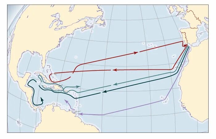 Путешествие колумба на карте. Путешествие Христофора Колумба 1492. Маршрут путешествия Колумба.