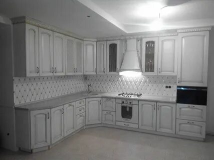 Кухни массив белая