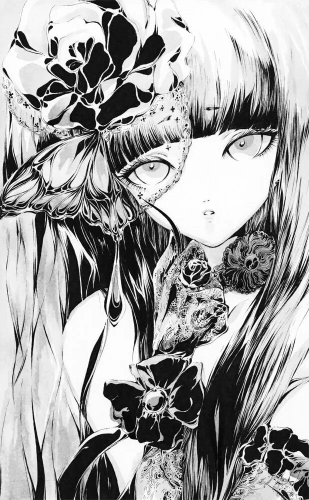 Сузуме персонаж. Красивые девушки из манги. Рисунки в анимешном стиле. Черно белые арты. Манга любовь чб.