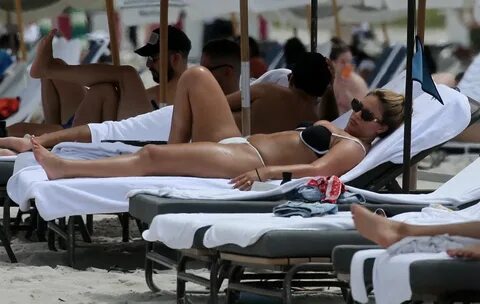 ALINA BARAZ in Bikini at a Beach in Miami 07/01/2023.