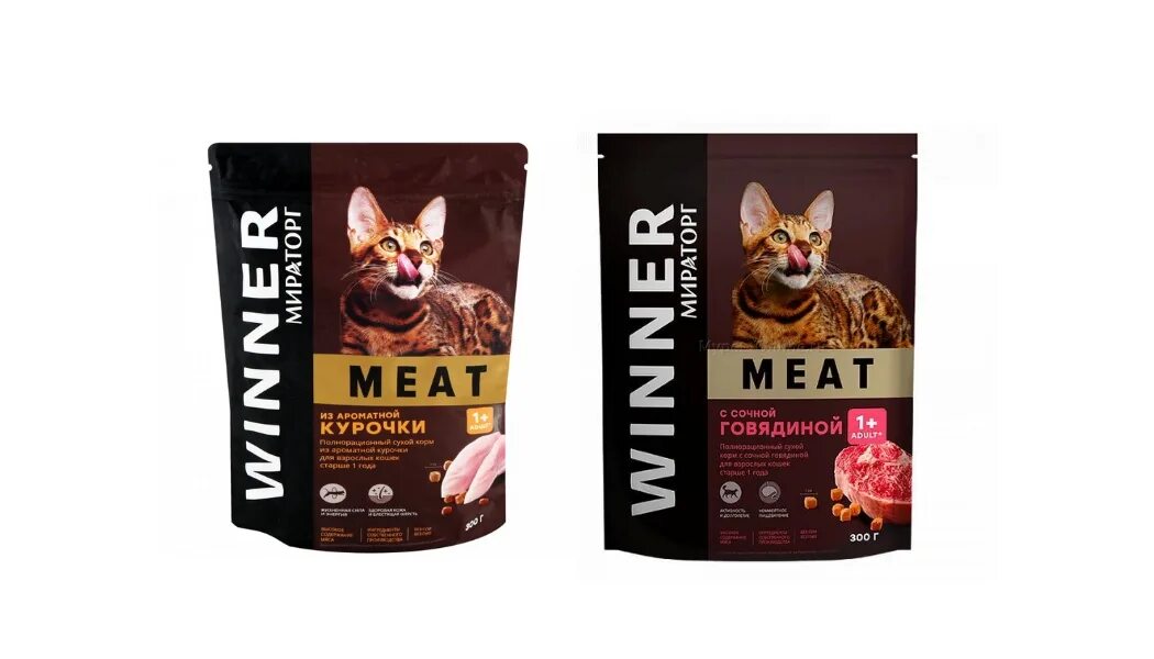 Winner Мираторг сухой корм для кошек. Сухой корм Виннер для кошек 300. Корм winner meat 300г. Корм Мираторг winner meat.