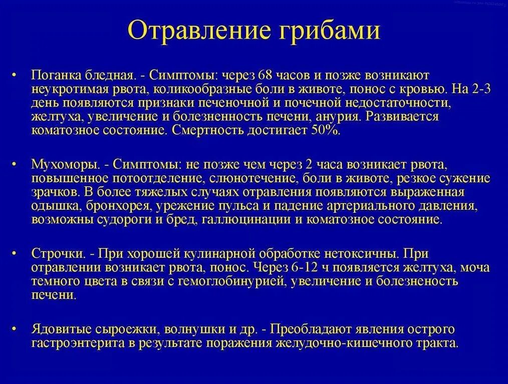 Через какое время проявляется отравление. Антидот при отравлении грибами. симптомы при отравлении грибами. симптоматика отравления грибами. отравление грибами почки.