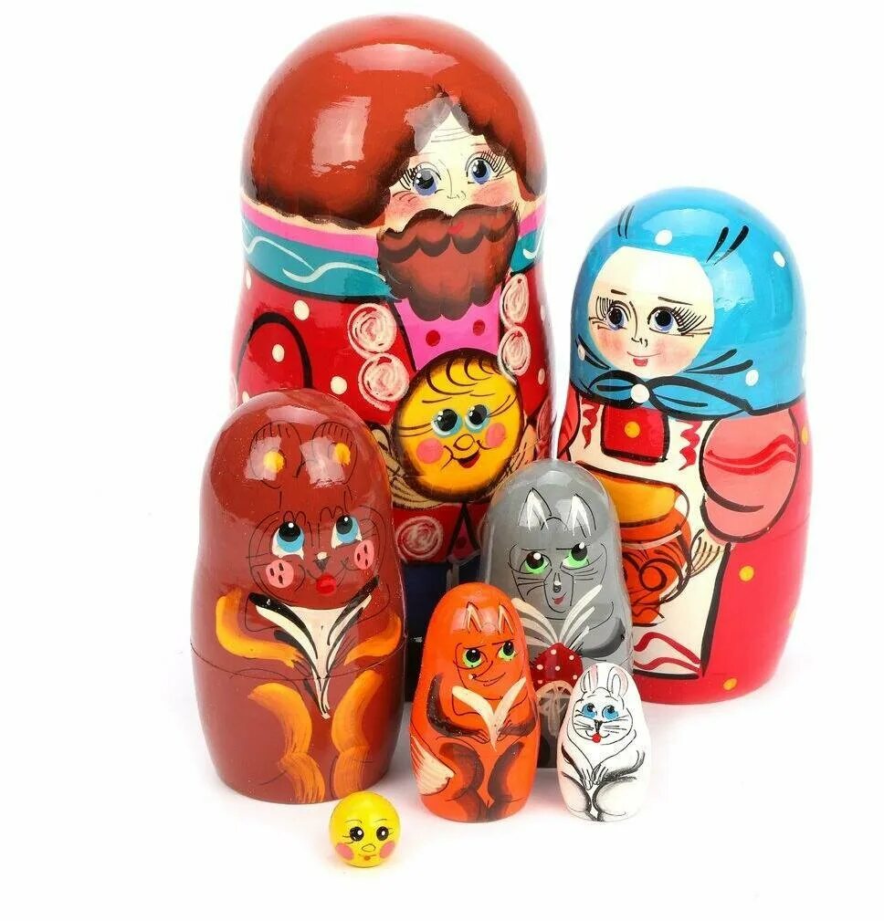 журнал колобок. 7 колобков. матрешка 10 в 1 под роспись арт. улыбка колобка. колобок.