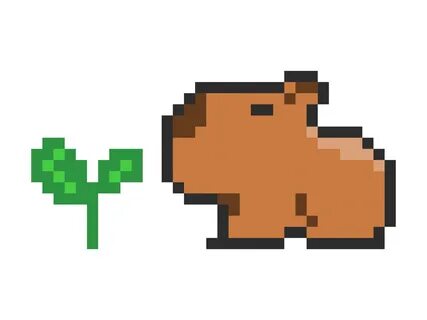 Cute animal capybara in pixel art 24649110 royalty-free Vector from Vecteez...