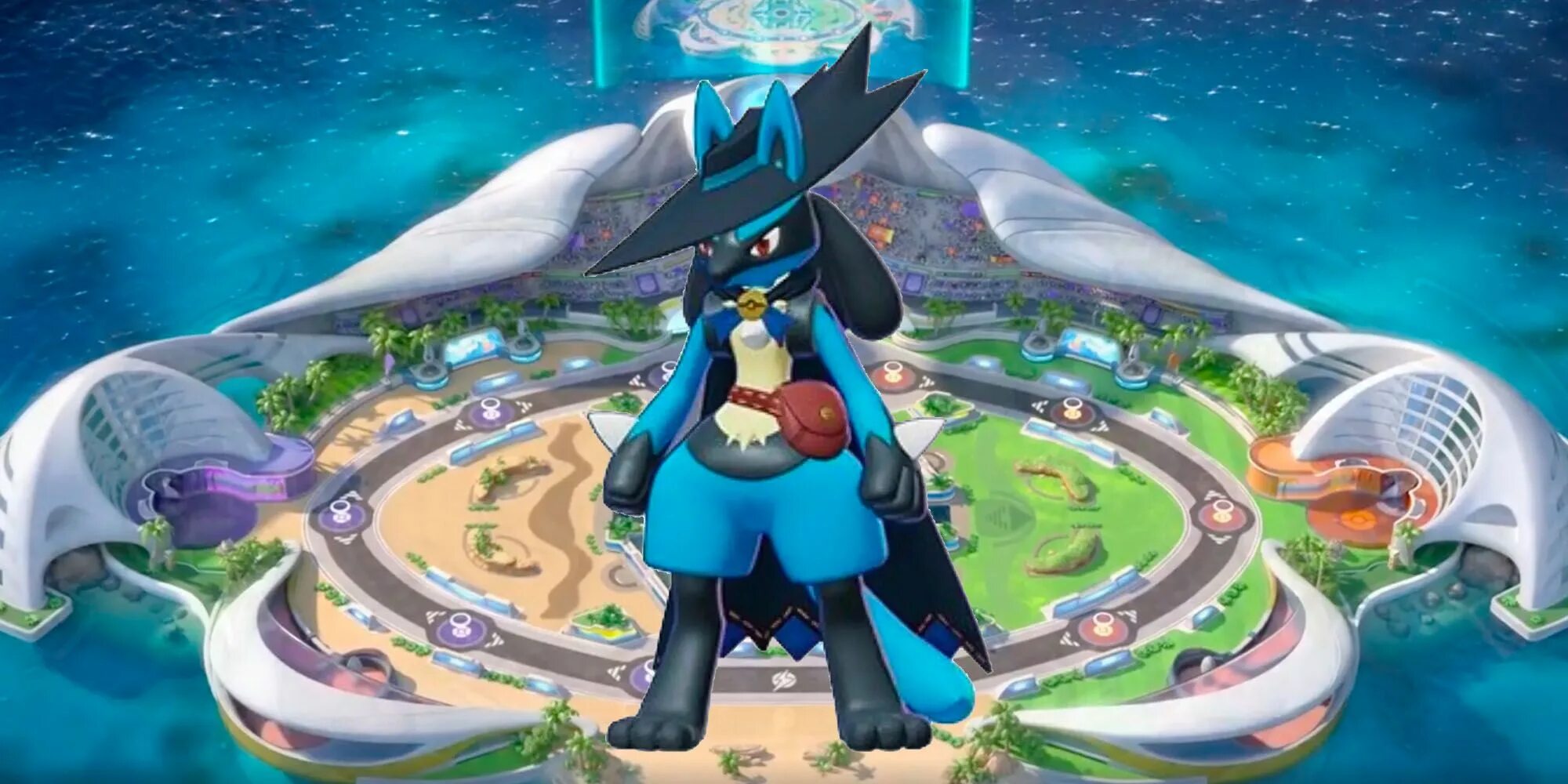 Скин покемон. Pokemon Unite Lucario Skin. Скин Лукарио. Покемон скины. Лукарио в реальной жизни.