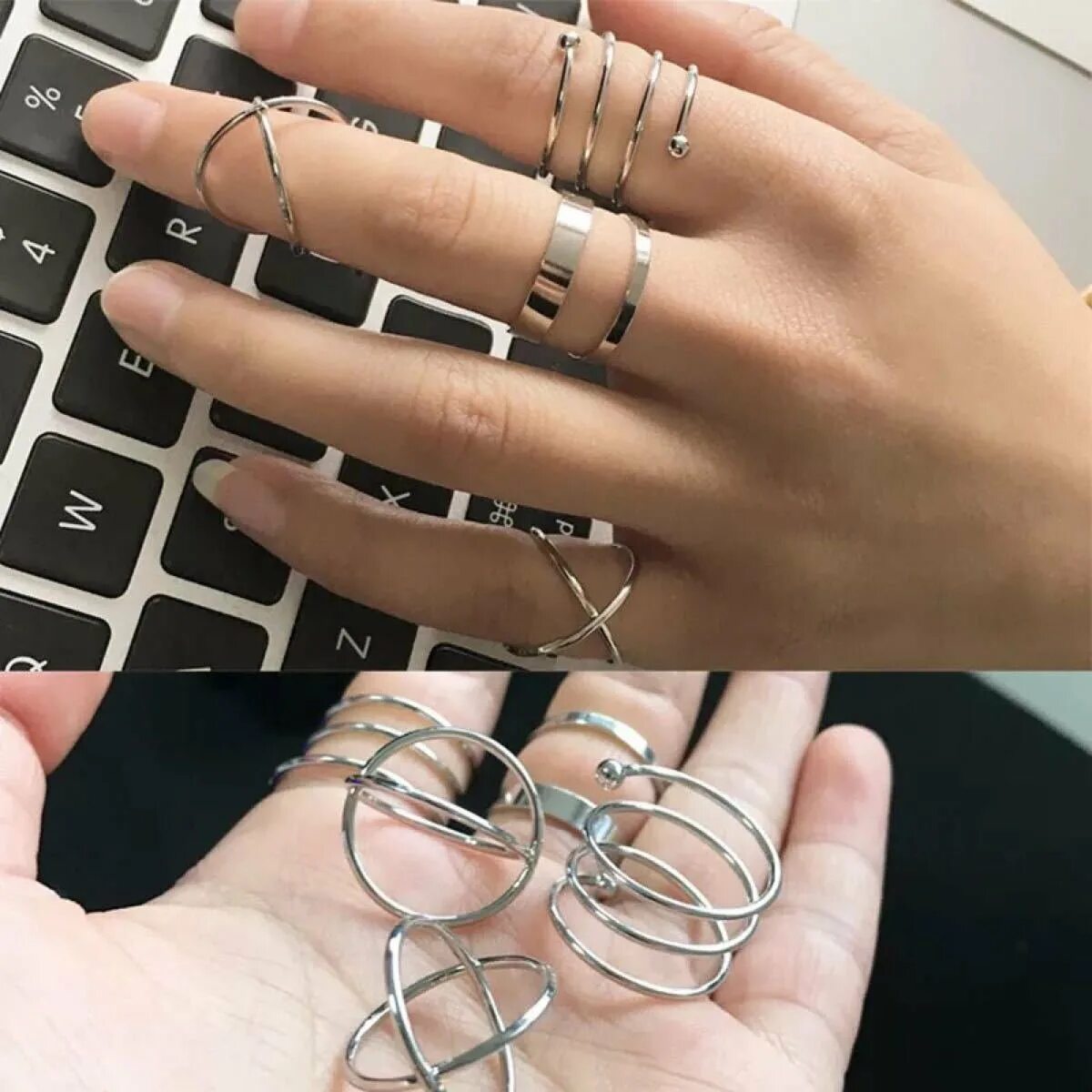 Корейские модные кольца