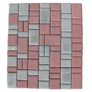 Брусчатка серая красная