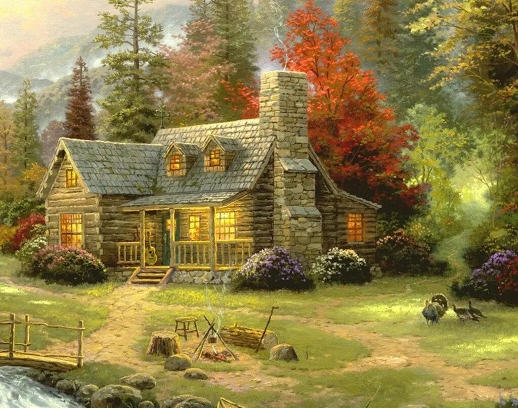 Картина домик