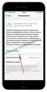 Резервная копия iphone ватсап