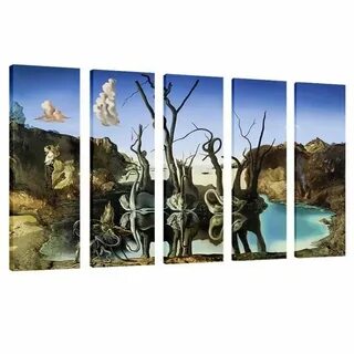 Salvador dali swans reflecting elephants