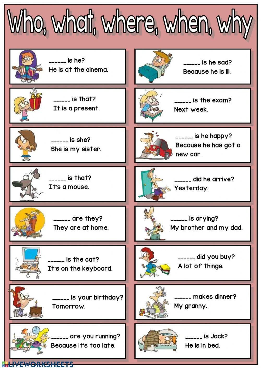 Wh exercises