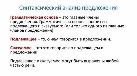 Текст синтаксического предложения