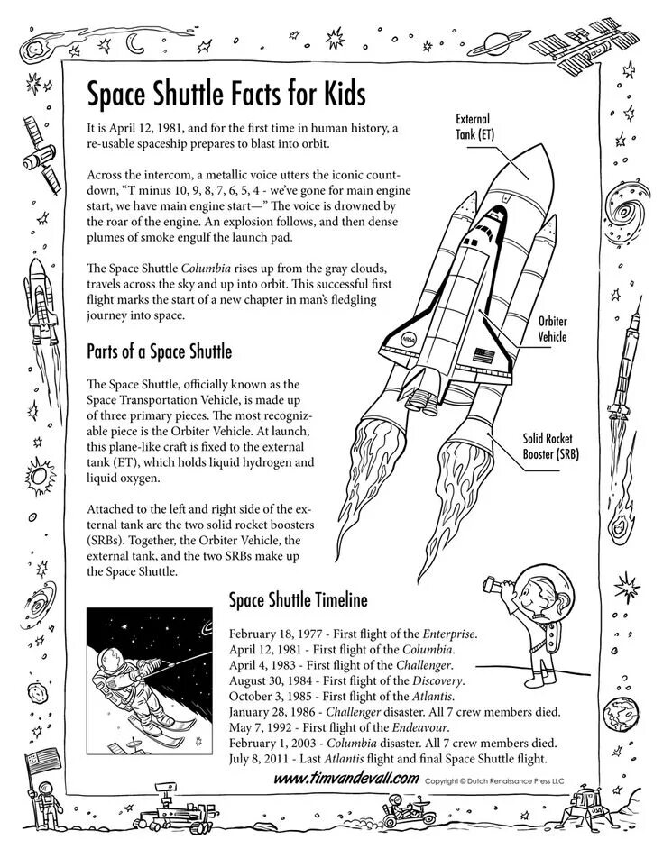 Writing task about space