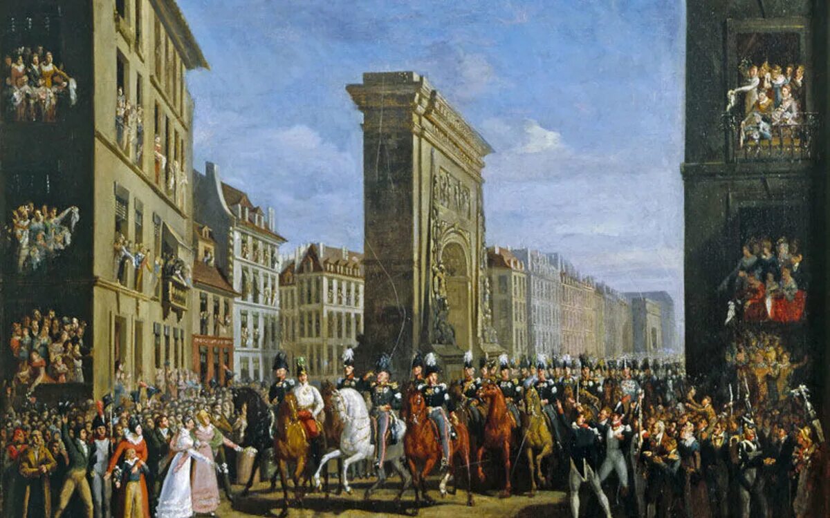 Русские войска в Париже 1814. Взятие Парижа 1814.