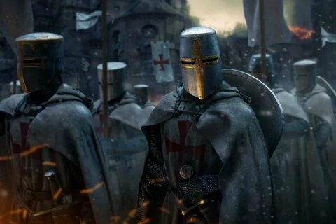 Обои Воины, битва, мечи, крестоносцы, кровь, художественная фотография 2560...