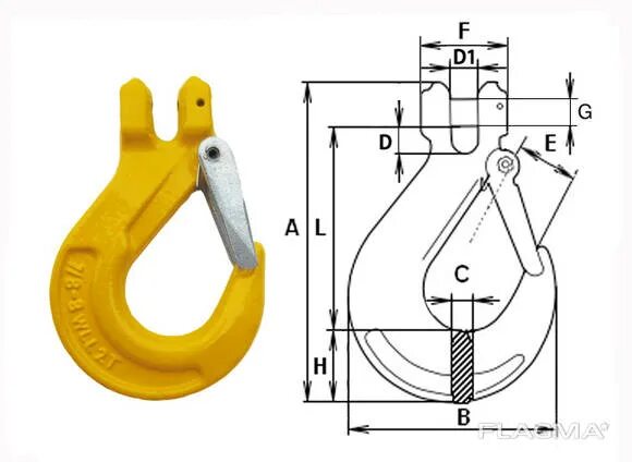 Крюк подъемный. Скальный крюк. Ледовый крюк альпиниста. Шуруп полукольцо 2. 0 тн размер.