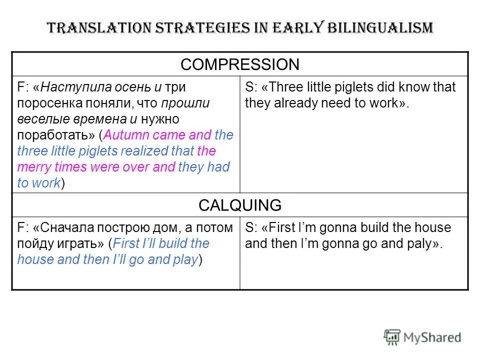 Translation strategies