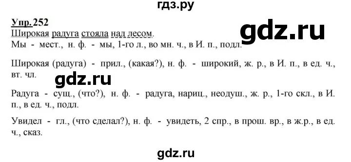 Упр 252 класс