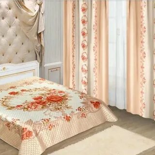 Комплект шторы и покрывало