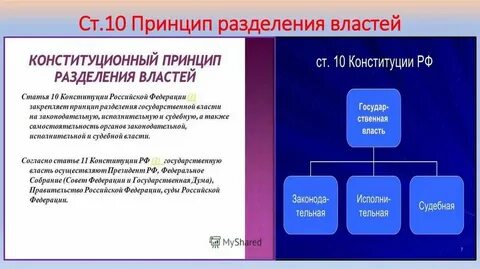 Органы власти независимы друг от друга