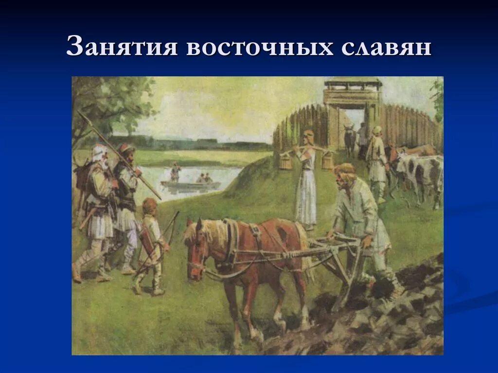 Поселения древних восточных славян. Занятия восточных славян земледелие. Занятия древних славян земледелие. Занятие славян в древней Руси.