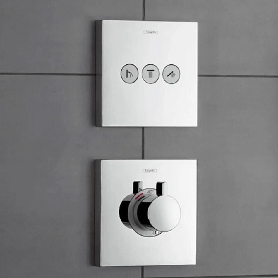 Hansgrohe showerselect. Термостат hansgrohe showerselect highfow 15760000 для душа. hansgrohe select 15764000. термостат hansgrohe на 3 потребителя. встроенный термостат hansgrohe.