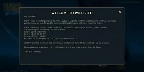 Ошибка учетной записи wild rift