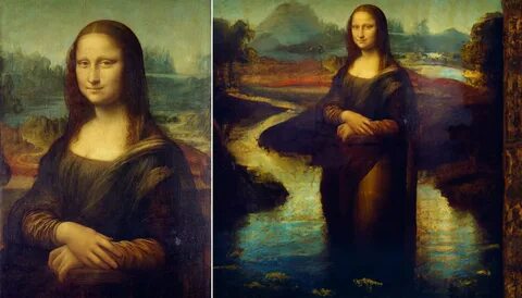 Мона лиза в музее - фото.