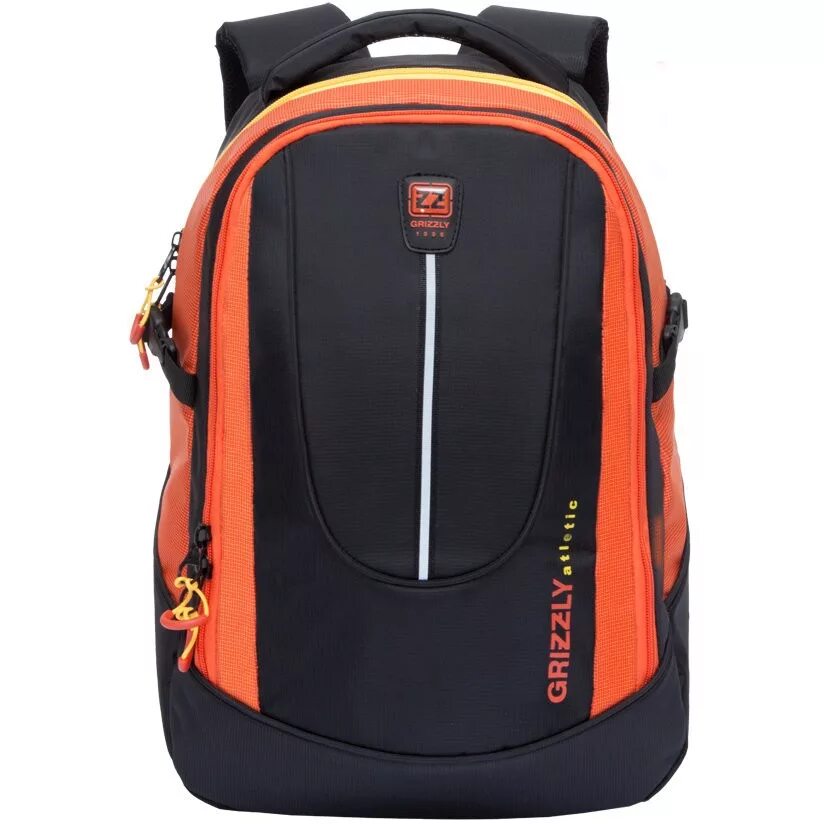 Рюкзак Grizzly ru-614-1 25 Orange. Рюкзак Grizzly черный-оранжевый 518-8. Портфель мужской Grizzly черно оранжевый. Рюкзак Grizzly оранжевый для мальчика.