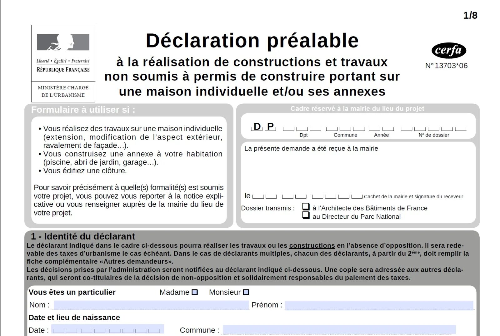 Declarant by каменном declarant by