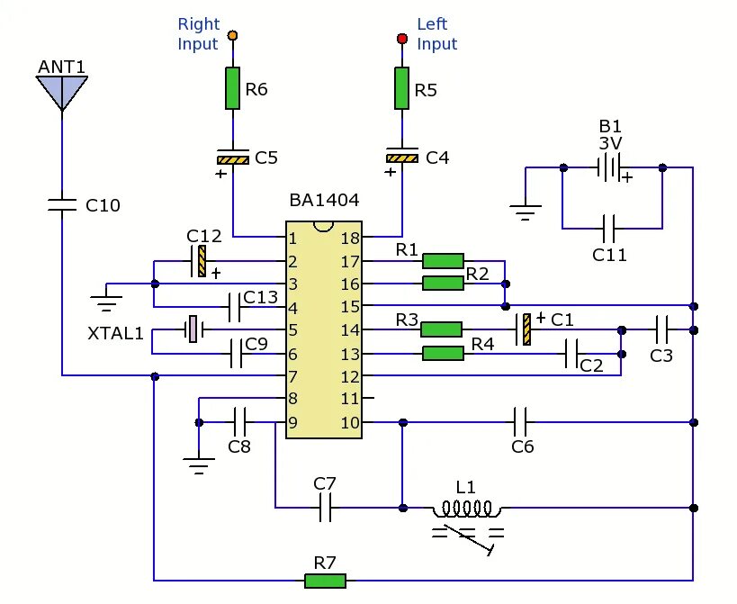 Как пользоваться трансмиттером. Ba1404 fm стерео передатчик. Fm трансмиттер схема автомобильный. Ba1404 fm стерео передатчик схема. Схема автомобильного ФМ модулятора.