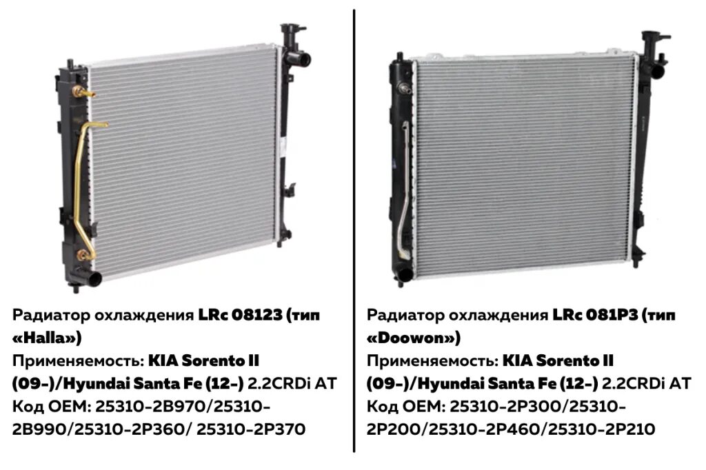 Отличие радиатора. Lrc08123. Радиатор rb1941. Радиатор разница между 12 и 21. Радиатор отоп. Для а/м Kia Sorento II (09-) (Тип Dowoon).