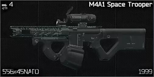 Сборка m4a1 тарков. Colt m4a1 Space Trooper. Штурмовая винтовка Colt m4a1 5.56x45. Модификации Colt m4a1 Тарков. M4a1 Space Trooper Escape from Tarkov.