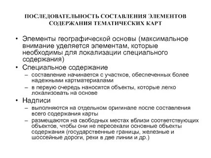 Тематические карты и элементы их дополнительной характеристики