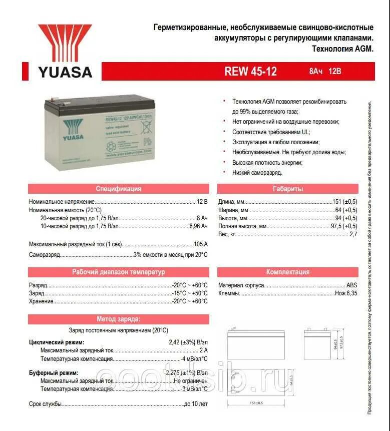 Сколько служит батарея. Yuasa rew45-12 12в 8ач. АКБ Yuasa Дата АКБ. Габариты АКБ 90ач. АКБ GS Yuasa Дата выпуска.