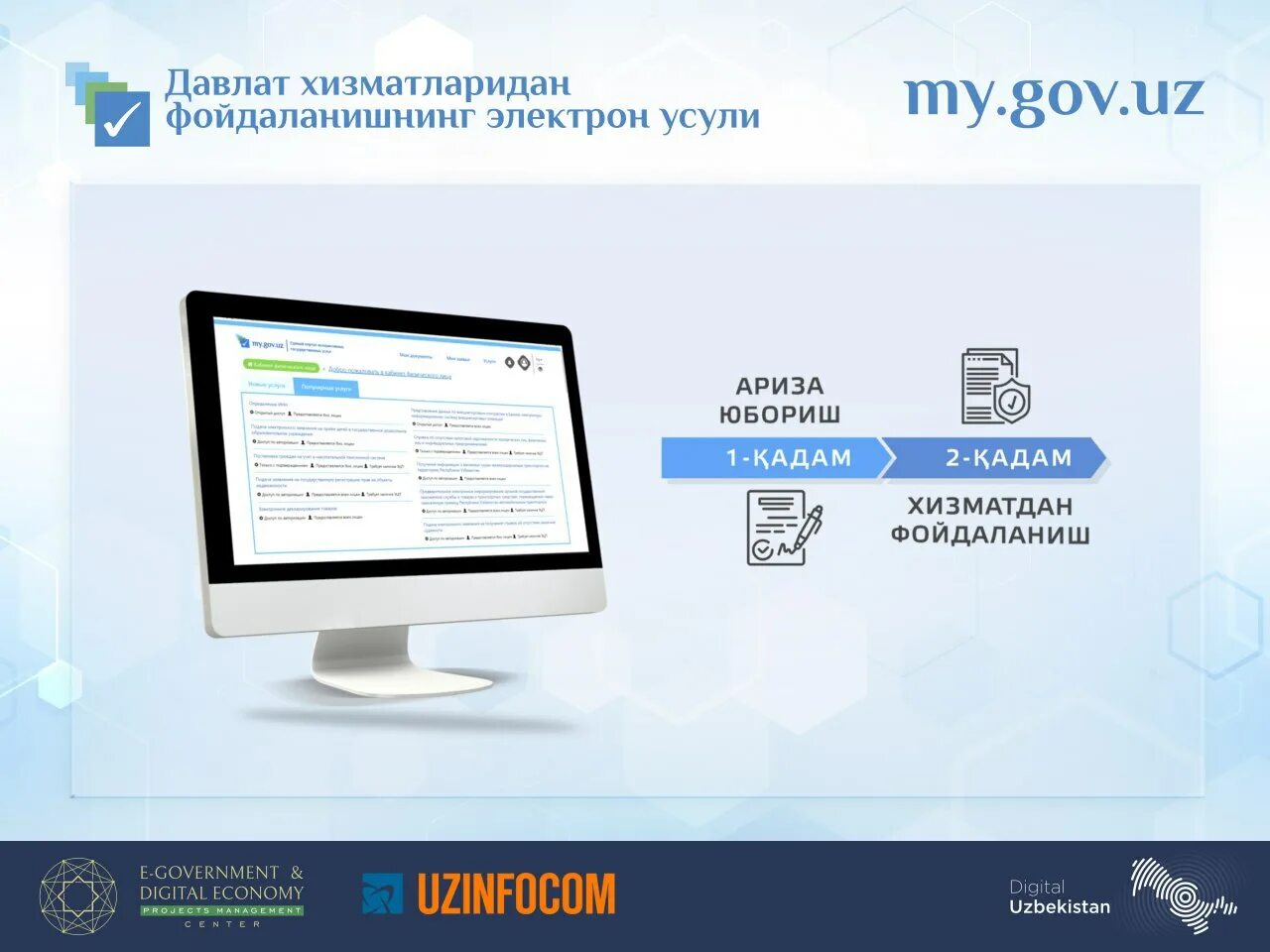 Центр управления государственных услуг. Единый портал интерактивных государственных услуг Узбекистана.