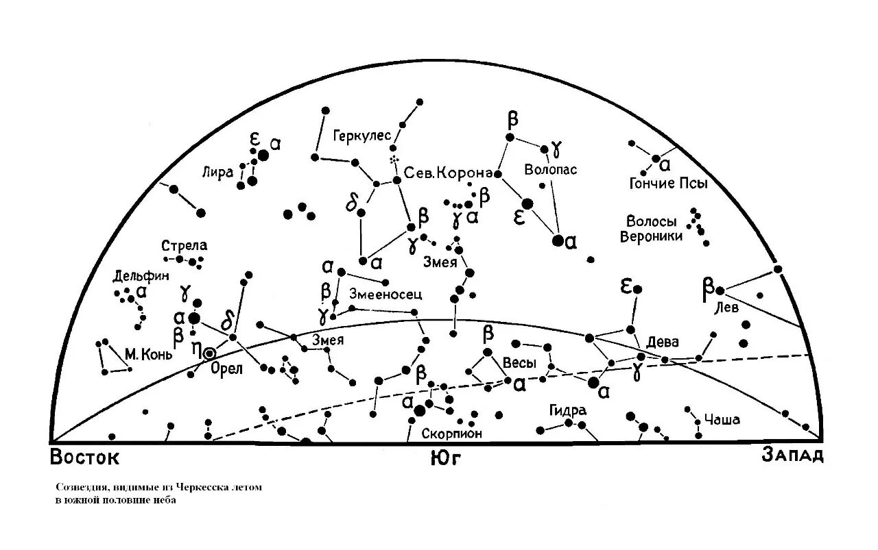 Созвездия северного полушария названия. Карта звёздного неба Северное полушарие. Созвездие Северная корона на карте звездного неба. Карта звездного неба России летом. Созвездия летнего неба Северного полушария.