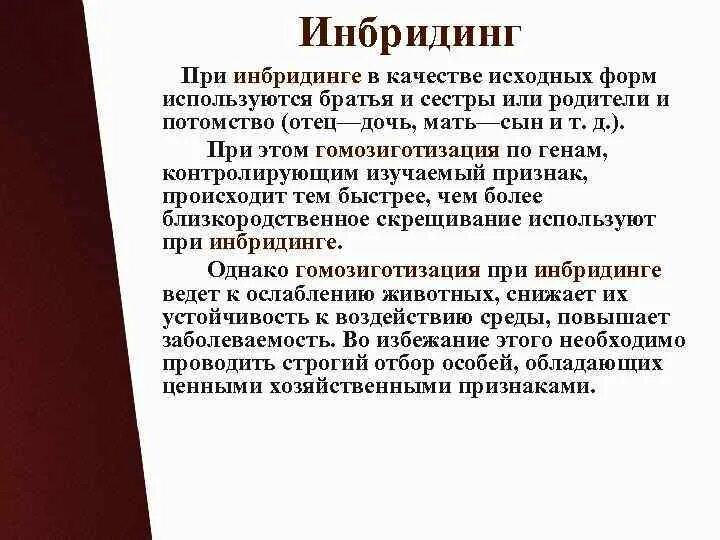 Инбридинг. Сущность инбридинга. Цель инбридинга. Инбридинг у людей. Простой инбридинг