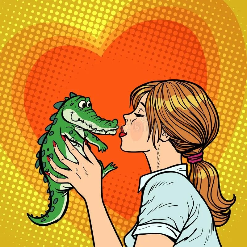 Я влюбилась в крокодила видео с девочкой. Обнимает крокодила. Крокодил поп арт. Девушка крокодил арт.