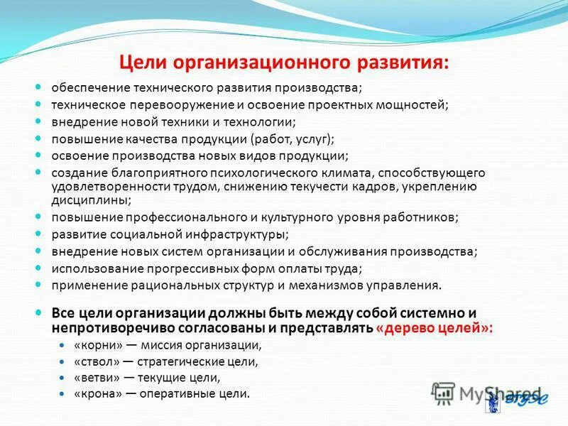 цель организационного развития