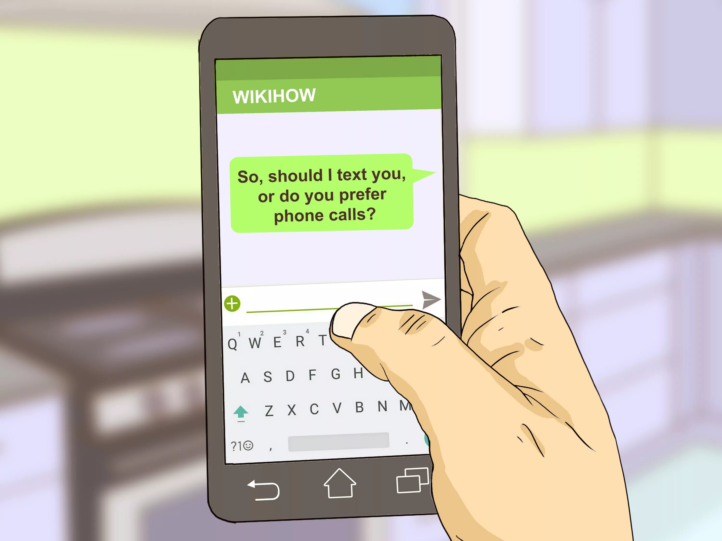 Text messaging system. To send a text message. To text. To text a message. Send text messages.